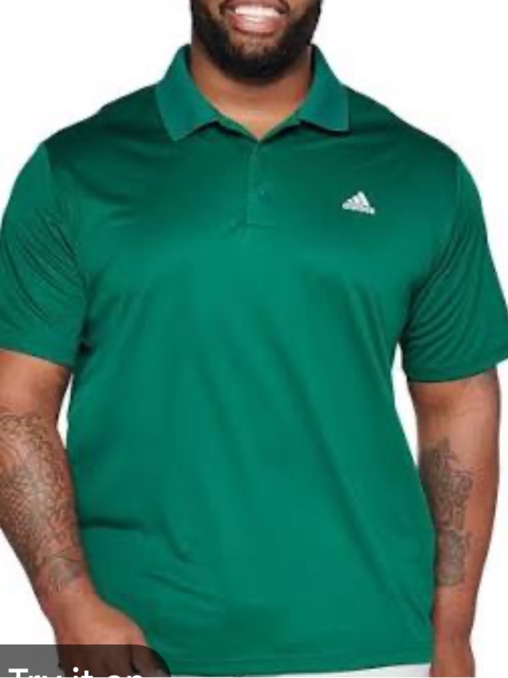 Adidas Climalite Green Polo Golf Shirt; Men’s Large